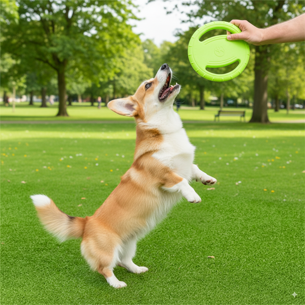 Frisbee chien | Double Poignée Ultra-Résistant