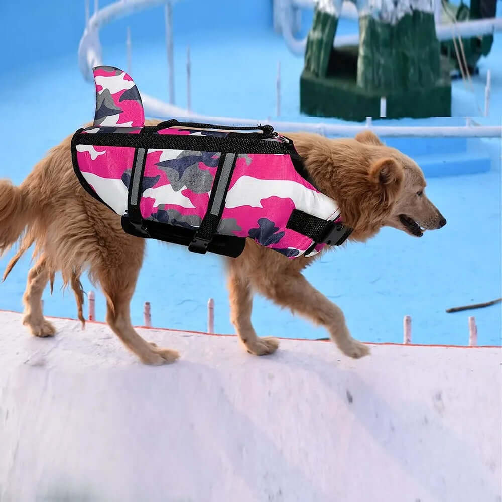 Gilet de Sauvetage pour Chien - Camouflage Rose