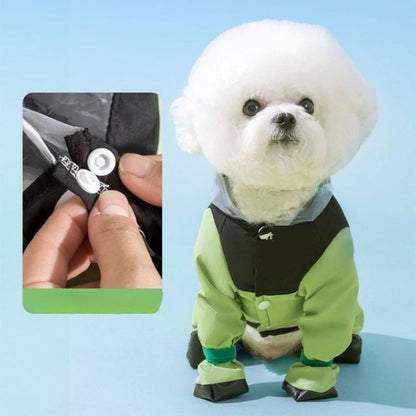 Manteau imperméable pour chien – Protection complète avec bottes et harnais intégrées