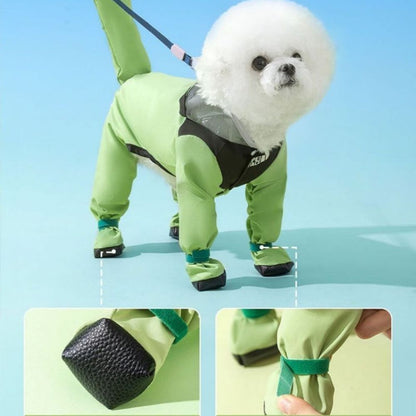 Manteau imperméable pour chien – Protection complète avec bottes et harnais intégrées