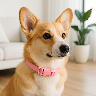 collier-pour-chien-pvc-rose