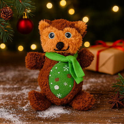 Peluches de Noël pour chien – Jouets doux et sécuritaires  Renne, Père Noël, pain d’épices