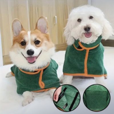 Peignoir pour Chien - CozyDry Vert