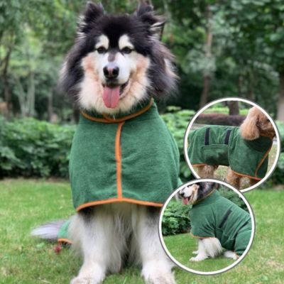 Peignoir pour Chien - CozyDry Vert