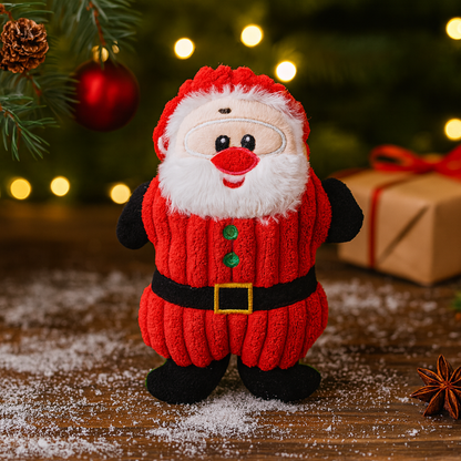 Peluches de Noël pour chien – Jouets doux et sécuritaires  Renne, Père Noël, pain d’épices